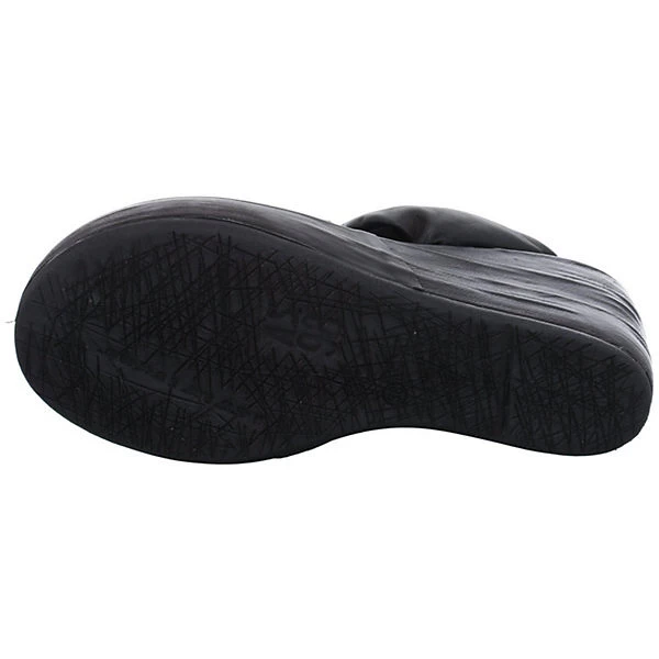 A.S.98 Damen Wedges Sandalen Arca Pantolette Fußbett Bequem Freizeit Glattleder Uni Wedge-Sneakers - Schwarz 5 A.S.98 Damen Wedges Sandalen Arca Pantolette Fußbett Bequem Freizeit Glattleder Uni Wedge-Sneakers - Schwarz – Bild 3