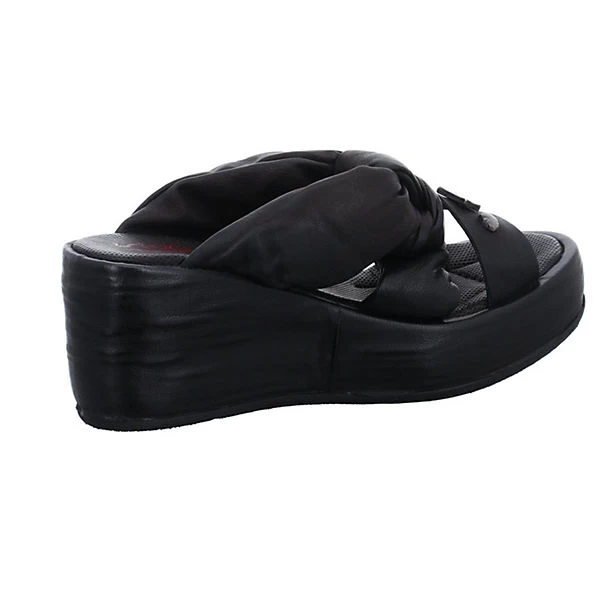 A.S.98 Damen Wedges Sandalen Arca Pantolette Fußbett Bequem Freizeit Glattleder Uni Wedge-Sneakers - Schwarz 10 A.S.98 Damen Wedges Sandalen Arca Pantolette Fußbett Bequem Freizeit Glattleder Uni Wedge-Sneakers - Schwarz – Bild 8