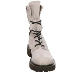 A.S.98 Damen Stiefeletten Schuhe Schnürboots Elegant Freizeit Glattleder Uni Schnürstiefeletten - Hellgrau -A.S.98 27185157 03