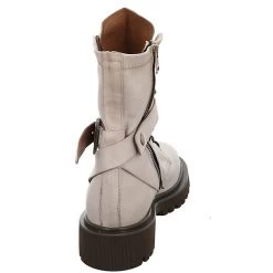 A.S.98 Damen Stiefeletten Schuhe Schnürboots Elegant Freizeit Glattleder Uni Schnürstiefeletten - Hellgrau -A.S.98 27185157 04