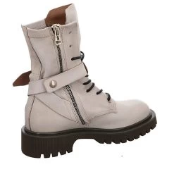 A.S.98 Damen Stiefeletten Schuhe Schnürboots Elegant Freizeit Glattleder Uni Schnürstiefeletten - Hellgrau -A.S.98 27185157 05