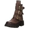 A.S.98 Damen Stiefeletten Schuhe Boots Elegant Freizeit Glattleder Uni Plateau-Stiefeletten - Braun -A.S.98 27299000 01