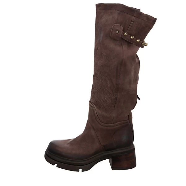 A.S.98 Damen Stiefel Schuhe Stiefel Elegant Klassisch Glattleder Uni Klassische Stiefel - Braun 4 A.S.98 Damen Stiefel Schuhe Stiefel Elegant Klassisch Glattleder Uni Klassische Stiefel - Braun – Bild 2