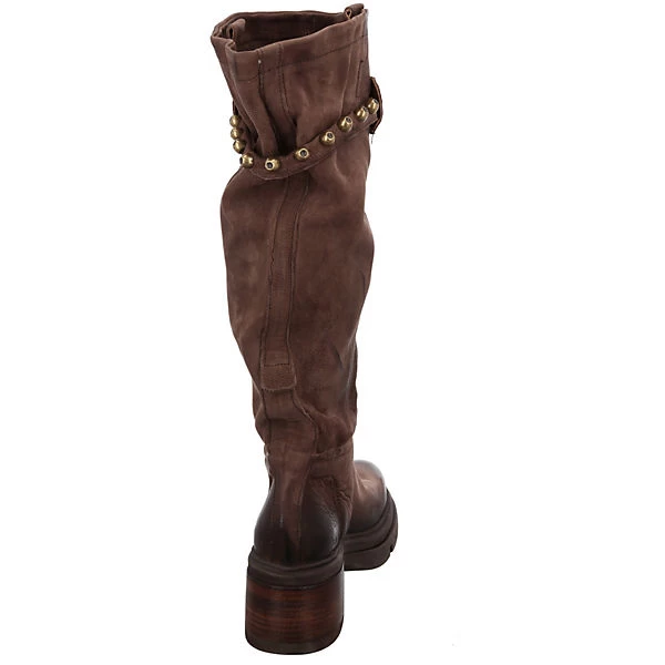 A.S.98 Damen Stiefel Schuhe Stiefel Elegant Klassisch Glattleder Uni Klassische Stiefel - Braun 6 A.S.98 Damen Stiefel Schuhe Stiefel Elegant Klassisch Glattleder Uni Klassische Stiefel - Braun – Bild 4